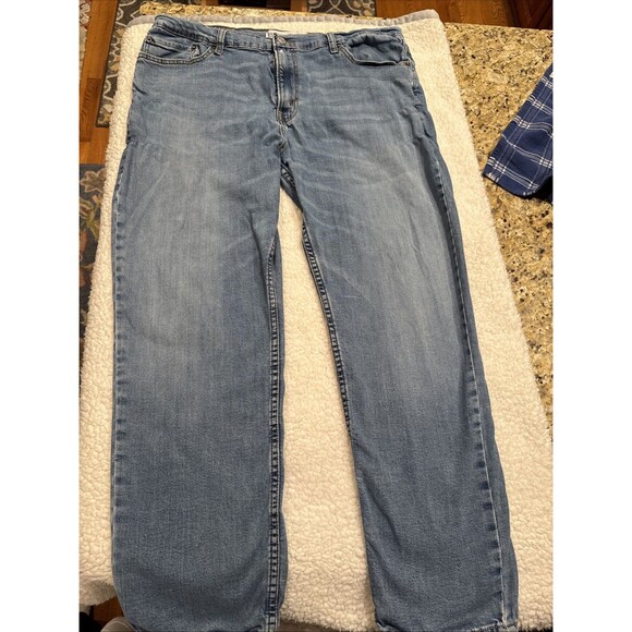 Signature Levi Strauss Jeans Mens W38L30 Blue S37 Slim Straight Stretch Denim - Picture 2 of 9